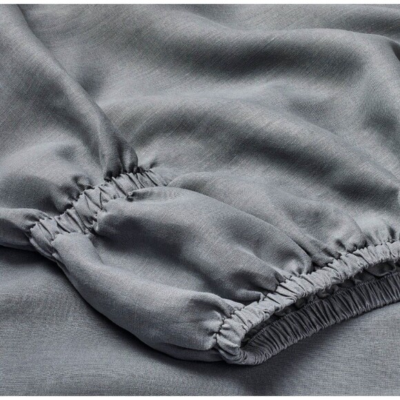 King 100% Linen Sheet Set Mineral Blue - Casaluna - Picture 4 of 7